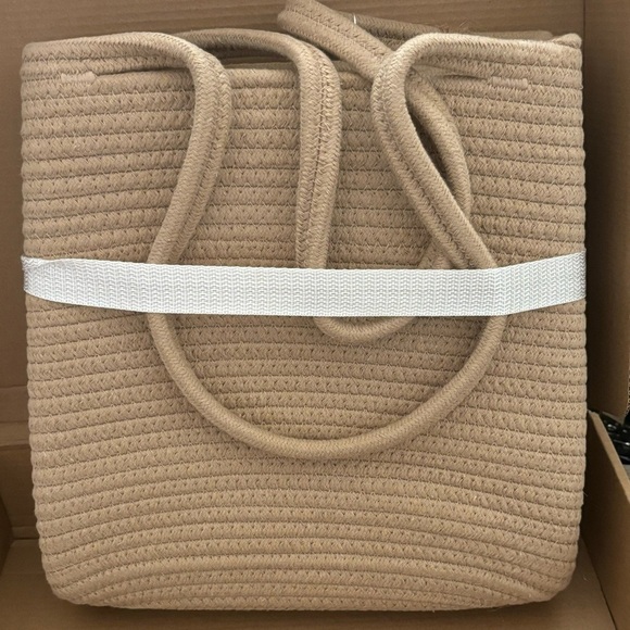 BOOQA Woven Rope Shoulder Tote & Small Handbag Set for Beach Pool Travel NWT - Picture 6 of 15